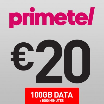 Primetel Data 100GB + 1000min